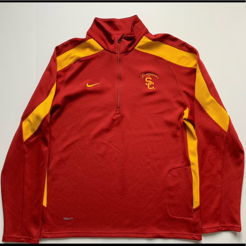COPY - Nike USC Trojans Red/Gold DriFit Pullover …